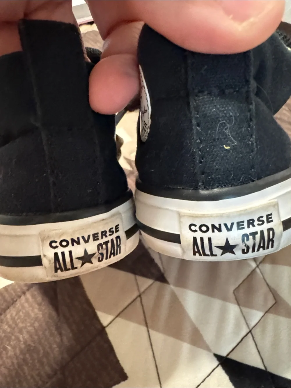 Converse Kids Black and Green Camo High Top Sneakers